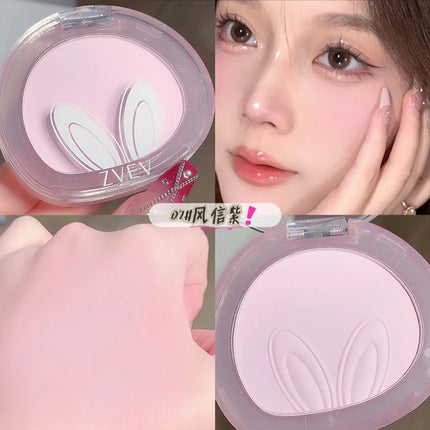 Long ears Monochrome blush white matte cosmetics vitality girl nude makeup natural smudge monochrome blush plate