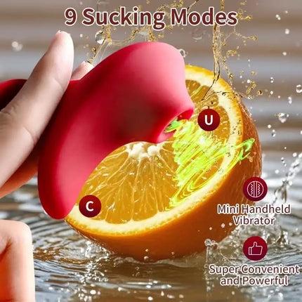 Mini Finger Sucking Clitoral Vibrator 9 Vibration Modes Sucking Vibrator, Nipple Clitoral Massager Vaginal Stimulator