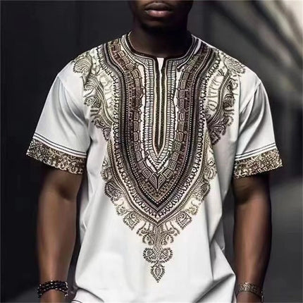 style Outdoor Street Men's Fashionable T-shirt 3D Printed Men's Fitness T-shirt Daily Casual Sports Short-sleeved Tops