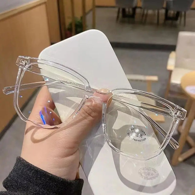 Square frame Myopia Glasses Men Women Anti-blue oversized Eyewear Unisex Luxury Clear Diopter Prescription Eyeglasses 0 to -6.0