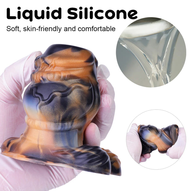 NNSX Liquid Silicone Anal Gape Plug Fantasy Butt Plug Vagina Massage Prostate Stimulation Fisting BDSM Sex Toys For Women Men