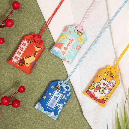 1pc Charms Wealth Bag Omamori Pray Health Safety Lucky Pendant Imperial Amulet Guard Keychain Couple Gift Fortune Beauty