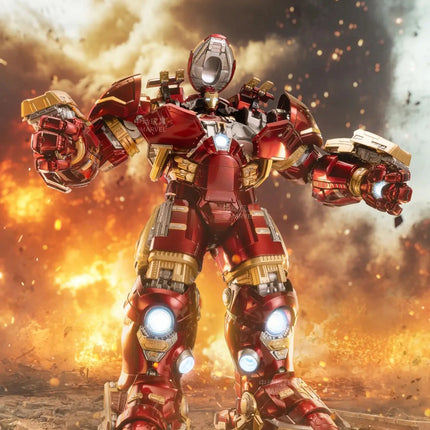 ZD Toys  Avengers Iron Man MK44 Hulkbuster Action Figure LED 1/10 36cm Tony Stark  Anniversary Memorial Model Collections Gift