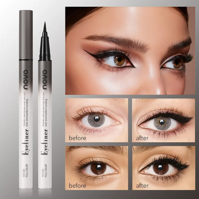 Waterproof Liquid Eyeliner, Quick-Dry, Sweat-Resistant, Smudge-Proof & Long-Lasting, High-Pigmented Liner For Bold Looks,