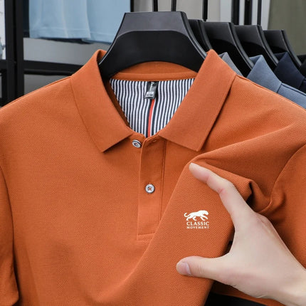 100% pure cotton high-end brand men's short-sleeve polo shirt, summer fashion, best-selling, luxury embroidery, boutique top, golf T-shirt