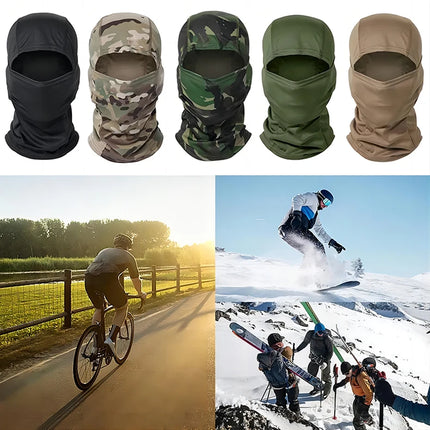 Bicycle Riding Windproof Mask, Outdoor Hunting, Hiking, Head Warmer, Ski Scarf, Full Face Sunscreen Mask
