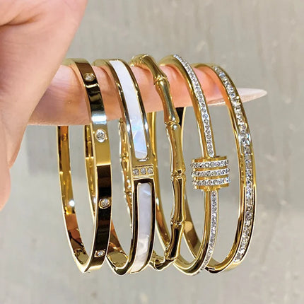 Silver Color Stainless Steel Colorfast Bracelets Skyful Star Bracelet Set for Women Fashion Light Luxury Jewelry Gifts Wholesale