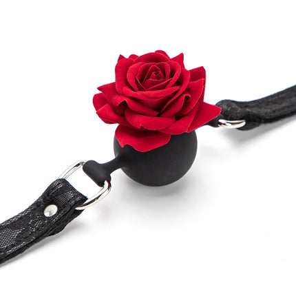 5 Colors Rose Mouth Gag Sexy Retro Lace Pattern Bondage BDSM Mouth Ball Dog Slave Flirting Adult Games Sex Toys For Women Couple