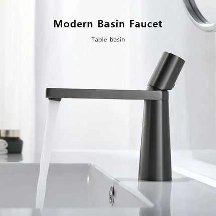 Modern Basin Faucet Brass Bathroom Sink Faucet Hot and Cold Water Mixer Tap WC Deck Mount Washbasin Faucets Bathroom Accessories