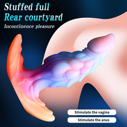 Colorful Wearable Anal Plug Butt Plug Luminous Dildo Prostate Massage Anal Dilator Wear Sex Toys for Women Men Adult Buttplug