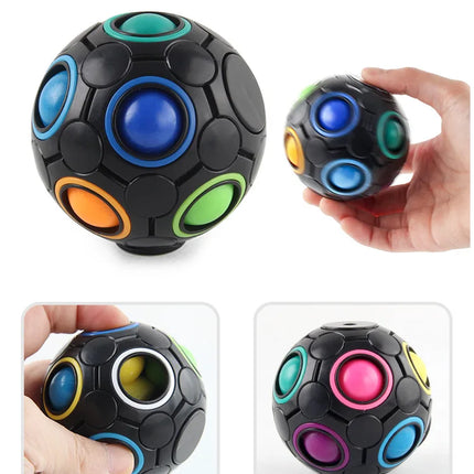 Rainbow Pop Fidget Toys Pack Push its Bubble Stress Relief Sensory Toys for Adult Children Autism Needs Squishy Squeeze Toys