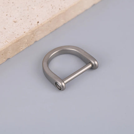 Titanium D Ring Key Shackle U Shape Key Ring Horseshoe Clasp For Car Fob DIY Leather Key Organizer Keychain