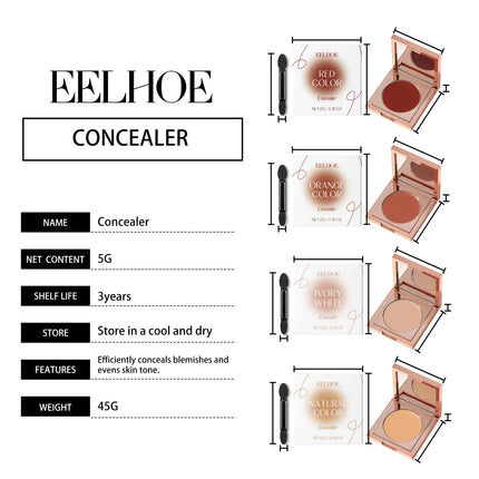 Concealer Lightweight Natural Coverage Of Skin Blemishes Spot Acne Print Cover Dark Circles Long-Lasting Non-Removing Makeup