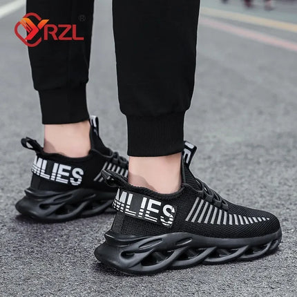 YRZL Men's Comfortable Sneakers, Women's Breathable Couple Running Shoes, Mesh Tenis Sport Shoes Size 36-46 Walking Sneakers Men
