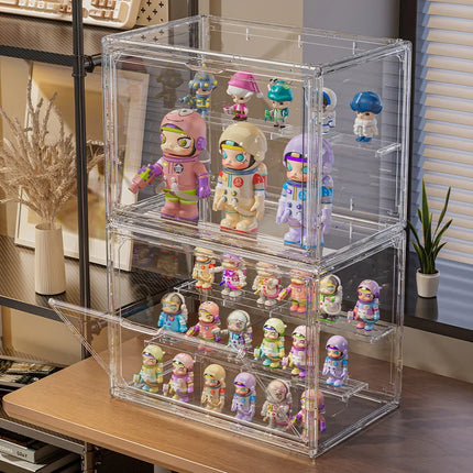 Blind Box Storage Display Case Transparent Dustproof Collectible Figures And Blind Box Storage Box Doll Display Cabinet