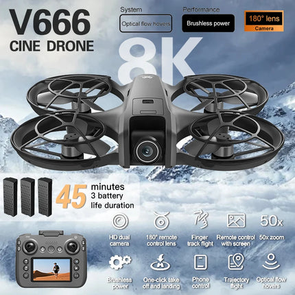 Lenovo  Drone GPS RC 8K Professional HD Aerial Photography Laser obstacle avoidance Aircraft Quadcopter Three-axis gimbal Dron