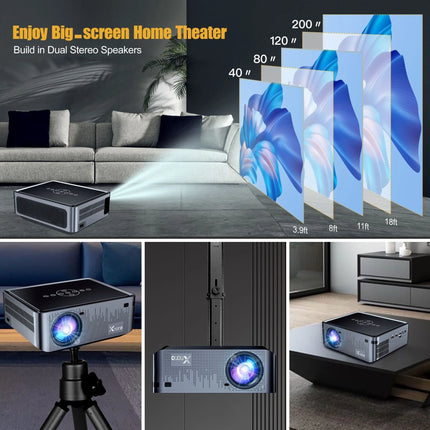XNANO X1 PRO Native 1080P Projector 300ANSI Android 9.0 Dual WiFi BT5.0 HDR10+ Home Cinema Beamer Support 8K Decoding