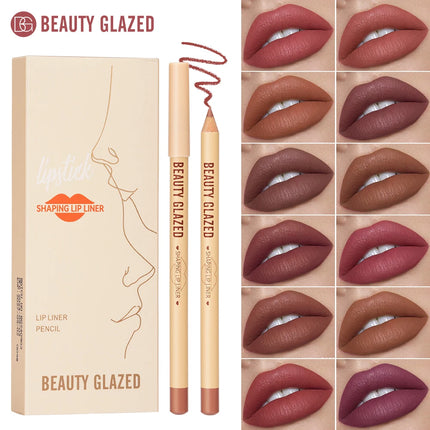 12pcs Lip Liner Pencil Set Matte Nude Sharping Lipliner Pencil Lipstick Waterproof Long Lasting Lipstick Pen Lip Tint Cosmetics