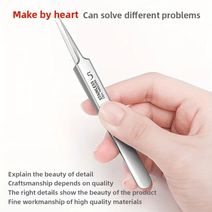 German Ultra-fine No. 5 Cell Pimples Blackhead Clip Tweezers Beauty Salon Special Scraping & Closing Artifact Acne Needle Tools