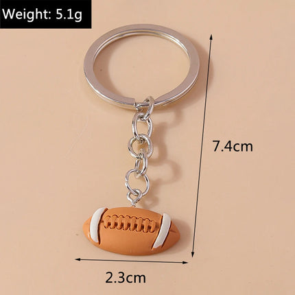 Fashion Mini 3D Soccer Football Keychain Sport Ball Key Ring for Men Women Car Key Holder Handbag Pendant  Jewelry Gift
