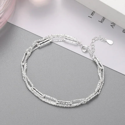925 Sterling Silver Beautiful Bead Bracelets For Women Korean Fashion Designer Adjustable Bead Bracelet Luxury Original Jewelry
