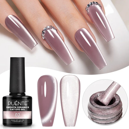 7.5ML Amber Moonlight Cat Magnetic Gel High Glossy Luxury Coffee Series Cat Eye Gel Soak Off UV Semi-Permanent Nail Art Varnish