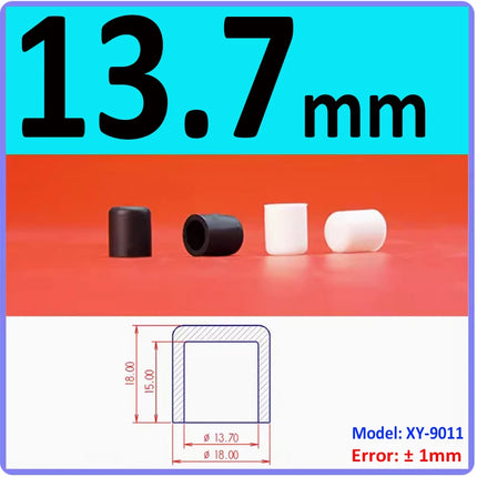 White/Black Silicone Rubber Round Caps Protection Gasket Dust Seal End Cover Caps For Pipe Bolt Furniture 3mm-78.5mm