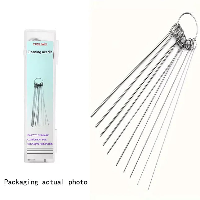 10set Showerhead Cleaning Needle Stainless Steel Keyboards Shower Heads Needle Cleaner Home Multi-purpose Nozzle Cleaning Tool