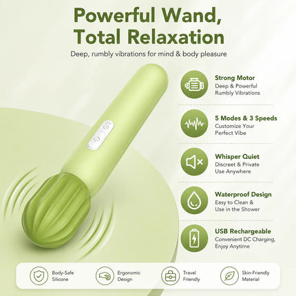 Cactus Vibrator Wand for Women, 12 Vibration G Spot Clitoral Massager, Silicone Rechargeable Couples Toy