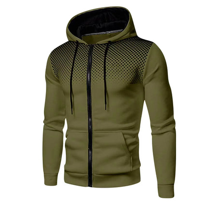 2023 Zipper Men Jackets Autumn Winter Casual Fleece Coats Bomber Jacket Scarf Collar Fashion Hooded Male Outwear Slim Fit Hoody