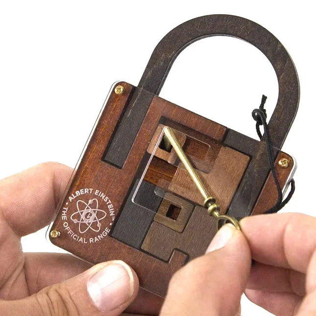 Classic Wooden Brainteaser Puzzle Game High Difficulty IQ Lock Challenge Kids Adults Toys Gifts Children's Cognitive Development