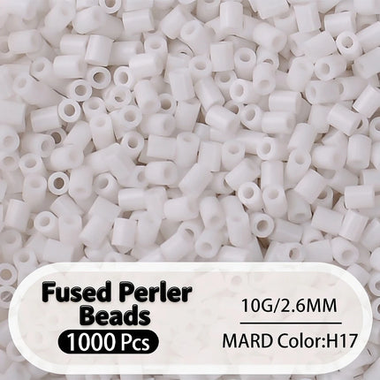 2.6mm Bulk Black&White Color Series Perler Beads Refill Pack 1000pcs Fusible DIY Art Craft Fuse Beads for Mosaic Puzzle