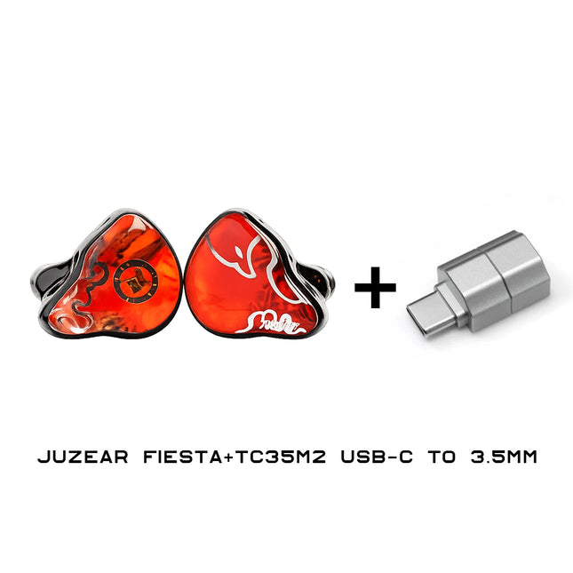 HiFiGo Juzear x Vivir Digital Fiesta 1DD+3BA IEM HiFi Hybrid In-ear Monitor Earphones with 3.5mm Mic+4.4mm Dual Cable
