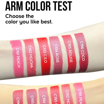 3-Piece Embossed Matte Lipstick Set, Long-Lasting and Hydrating, Easy Application for a Natural Look, Smooth Velvet Matte Finish