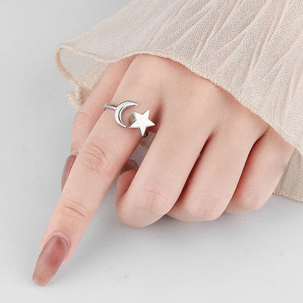VENTFILLE 925 Sterling Silver Sunflower Diamond Zircon Rotatable Ring For Women Gift Relieve Stress Ring Jewelry Wholesale