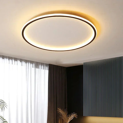 LED Modern Ultra-Thin Ceiling Light, Living Room, Bedroom, Balcony, Gold Black Circular Ceiling Light, Home Decoration Lighting