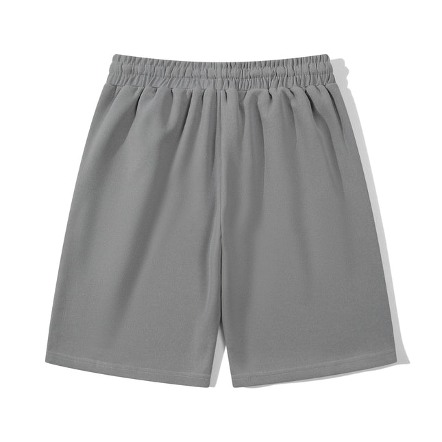 Men's Summer Casual Shorts, Sports Running Shorts, Solid Color Design, Lace-Up Fastening, Loose Fit, for Fitness and Sports, Wit