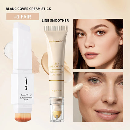 Line Smoother Targeted Fine Line Blurring Primer Wrinkles & Pores Subtly Tinted With Vitamin C & Niacinamide Korean Makeup