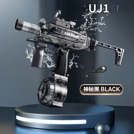 Electric Water Gun Toy with LED Sight Automatic UJ1 Rapid Fire Water Pistol Spray Blaster Pool Outdoor Toys for Boys Adult Gifts