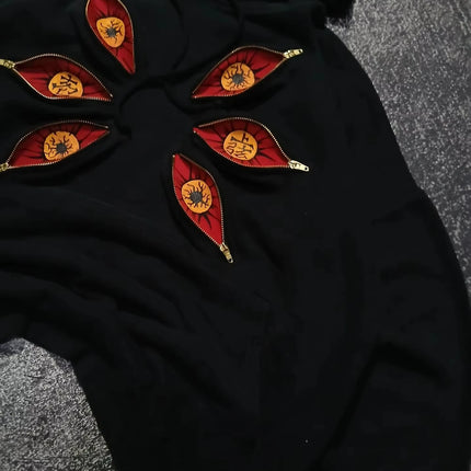 American Y2K New Fashion Joker Zipper Design Sense Hoodie Women Street Hip Hop Retro Loose Fleece Thick Sweatshirt Unisex Hoodie