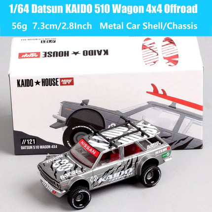 MiniGT 1/64 Scale  Nissan Skyline GTR Racing Z Honda Civic Cadillac V 911 GT3 McLaren Datsun 510 Pickup Truck  Car Model Toy