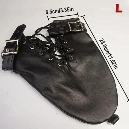 BDSM Sex Handcuffs Mittens,Faux Leather Gloves Dog Paw Fist Mitts Bondage Restraints, Sex Toys for Couples, Puppy Role Play