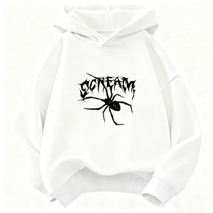Vintage Spider Desig Hoodie Kids Children's Sweatshirt Cute Hip Hop Hoody for Boys Girls Autumn Winter Casual Hoodies