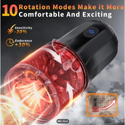 Automatic Male Masturbator Telescopic Rotation Masturbation with Suction Cup for Men Simulation Blowjob Piston Sex Toy for Men