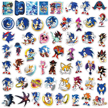 50/100Pcs Anime Sonic Game Stickers DIY Motorcycle Travel Luggage Guitar Skateboard Cool Cartoon Decal Sticker Kids Toy Gift
