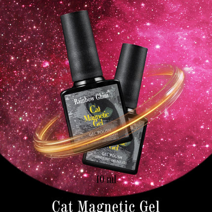 Rainbow Ghini 10ml Ruby Red Color Cat Eye Gel Polish Crimson Burgundy Color Glitter Effect Gel For Autumn/Winter Polish Nail Art