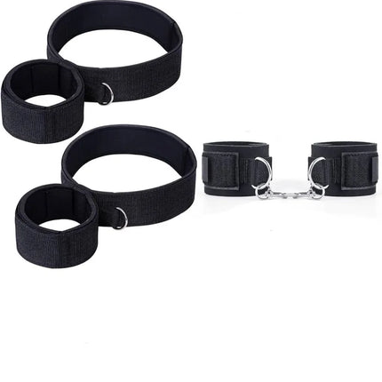 Bed Restraint Set Couple Sex Toys Bondage Handcuff Kit Adult Game Tool 18+ Erotic Tie Downs Arm Ankle Eyeblinder Flirting Sextoy