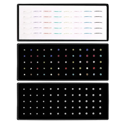 Fashion Crystal Stainless Steel Nose Stud Piercing for Women Hypoallergenic 1.8mm Nose Ring Straight/L/Screw Shaped Body Jewelry