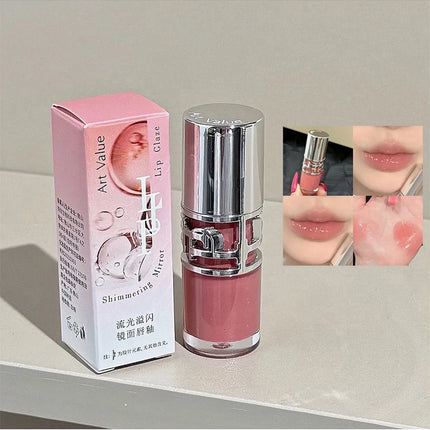 Transparent Moisturizing Lip Gloss Hydrating Drying Lips Mirror Lipstick Makeup Crystal Lip Oil Mirror Lip Glaze Tinted Plumper