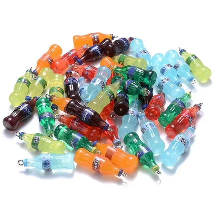 10pcs Simulation Bottle Charms For Pendant DIY Handmade Jewelry for Earring Necklace Keychain